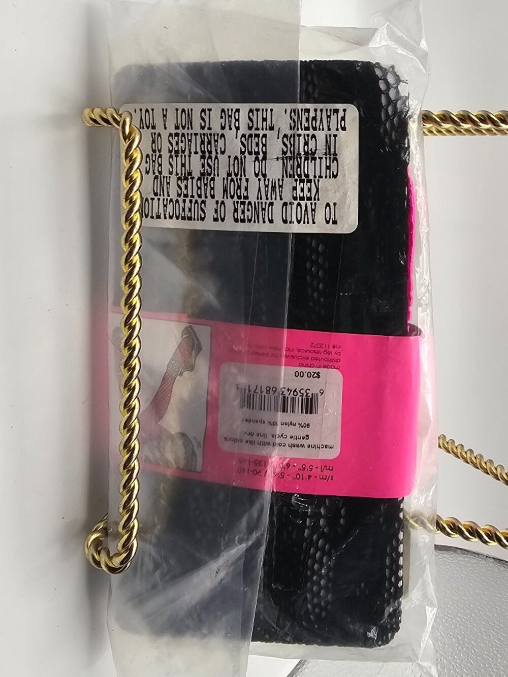 Betsey Johnson Black Fishnet Tights – Size M/L (NWT Packaging) - Picture 2 of 2